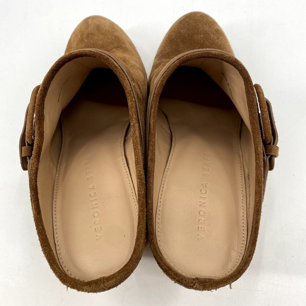Veronica Beard Dacey Tan Suede Mule Clogs - Picture 10 of 12